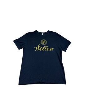 Alternative Weller Bourbon Whiskey Graphic T-Shirt Mens Medium Black Gold Logo